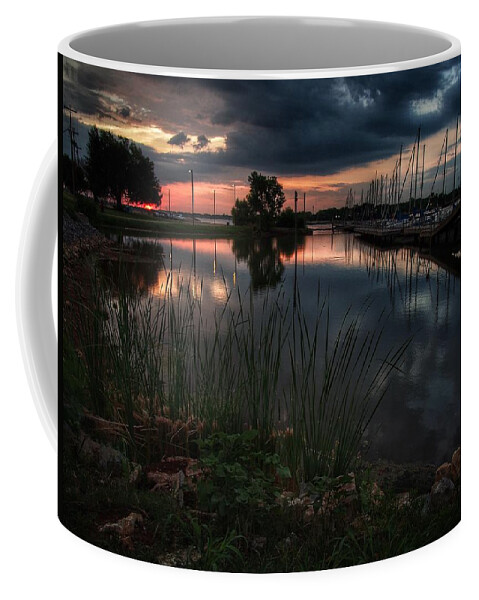 Sunrise Coffee Mug featuring the photograph Dawn at the Dock by Buck Buchanan