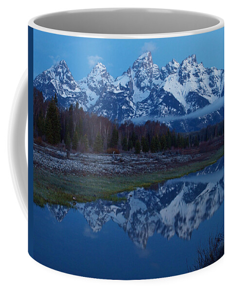 Tetons Coffee Mug featuring the photograph Dawn On The Tetons by DeeLon Merritt