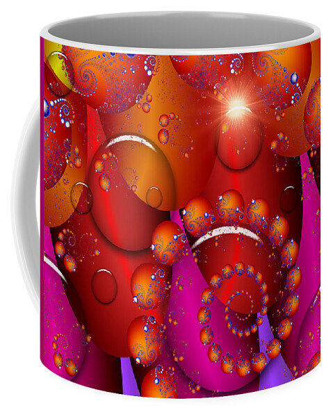Spheres Coffee Mug featuring the digital art Dawn- by Robert Orinski