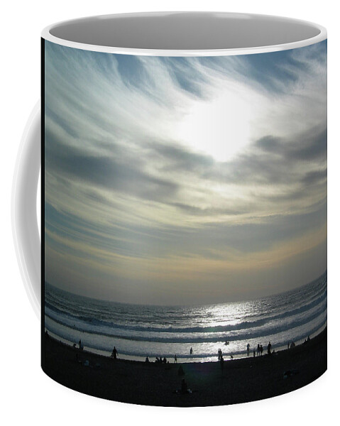 Beach Coffee Mug featuring the photograph Day at the Beach by Jeff Floyd CA