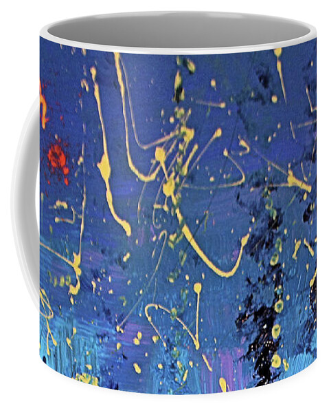 Blue Coffee Mug featuring the painting Day Light Saving Time by Pam O'Mara