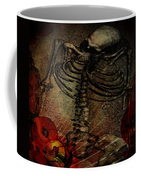 Skeleton Coffee Mug featuring the digital art Day of the Dead by Delight Worthyn