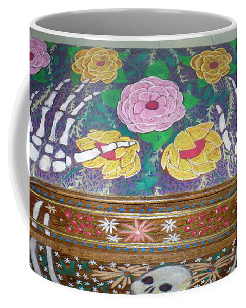 Painting Coffee Mug featuring the mixed media Day of the Dead Dresser by Todd Peterson