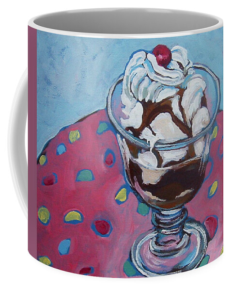 Ice Cream Coffee Mug featuring the painting Day Two Sundae by Tilly Strauss