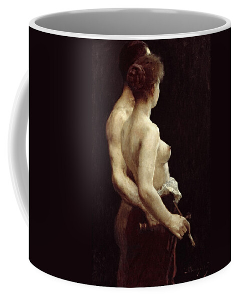 Daybreak Coffee Mug featuring the painting Daybreak by Margitay Tihamer