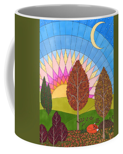 Sunrise Coffee Mug featuring the drawing Daybreak by Pamela Schiermeyer