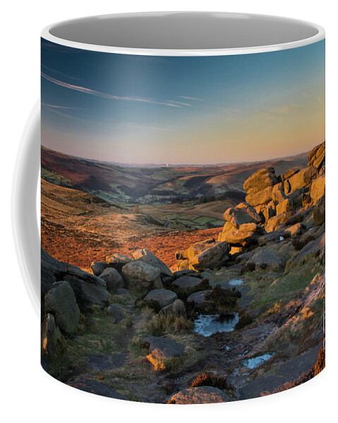 Moors - Rocks - Daybreak Coffee Mug featuring the photograph Daylight Breaks by Chris Horsnell