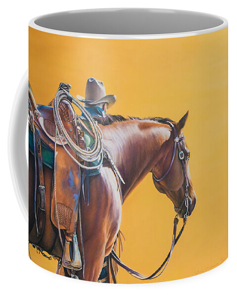 Sunset Coffee Mug featuring the pastel Days End by Joni Beinborn