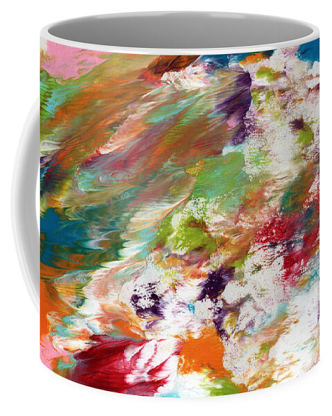 Abstract Coffee Mug featuring the painting Days Gone By- Abstract Art by Linda Woods by Linda Woods