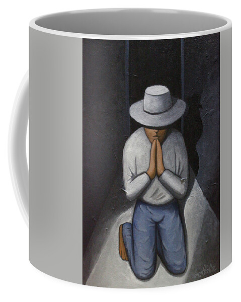 God Coffee Mug featuring the painting Dear God 5 by Lance Headlee