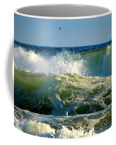 Ocean Coffee Mug featuring the photograph December Ocean Power by Dianne Cowen Cape Cod Photography