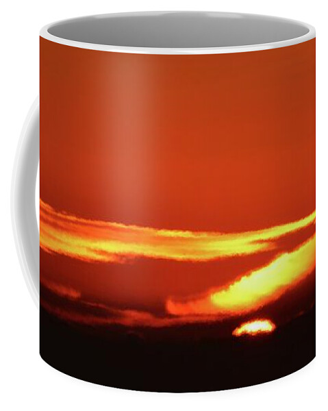 Abstract Coffee Mug featuring the photograph December Sunrise Two by Lyle Crump