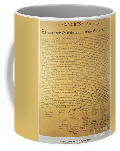 Declaration Coffee Mug featuring the painting Declaration of Independence by American School