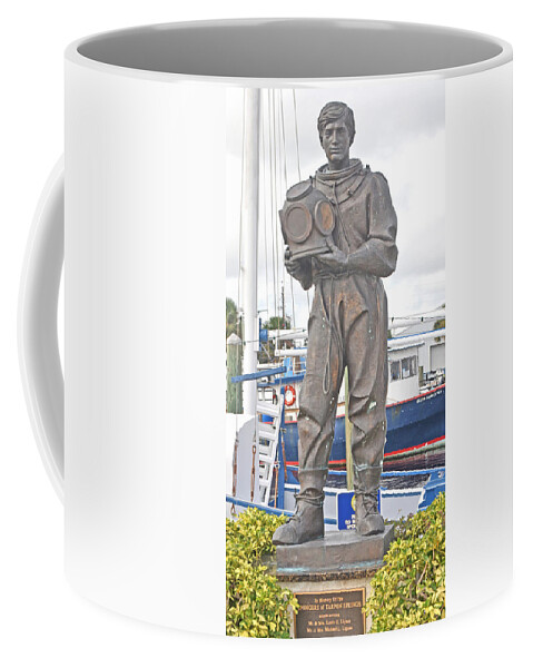 Tarpon Springs Coffee Mug featuring the photograph Dedication To Sponge Divers Tarpon Springs Florida by Jay Milo