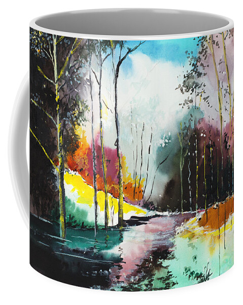 Nature Coffee Mug featuring the painting Deep 5 by Anil Nene