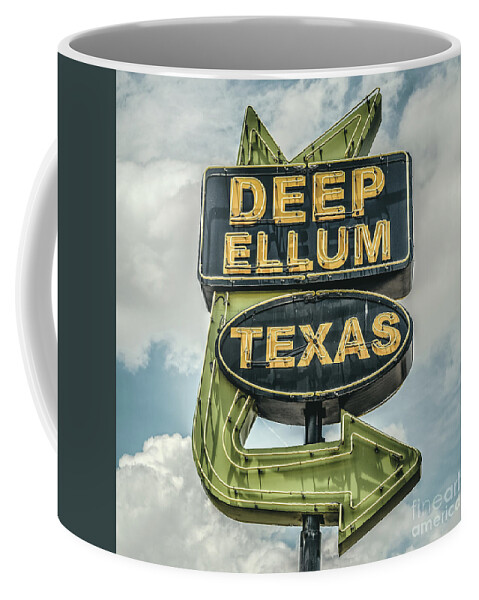 Texas Pop Coffee Mug featuring the photograph Deep Ellum Texas Neon Sign by Edward Fielding