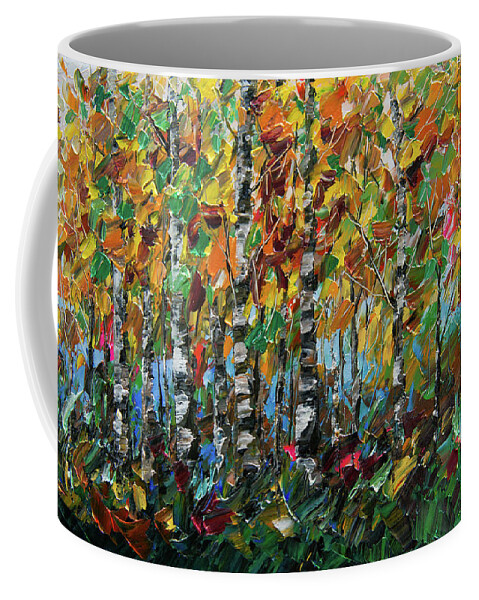  Coffee Mug featuring the painting Deep in the Woods by OLena Art
