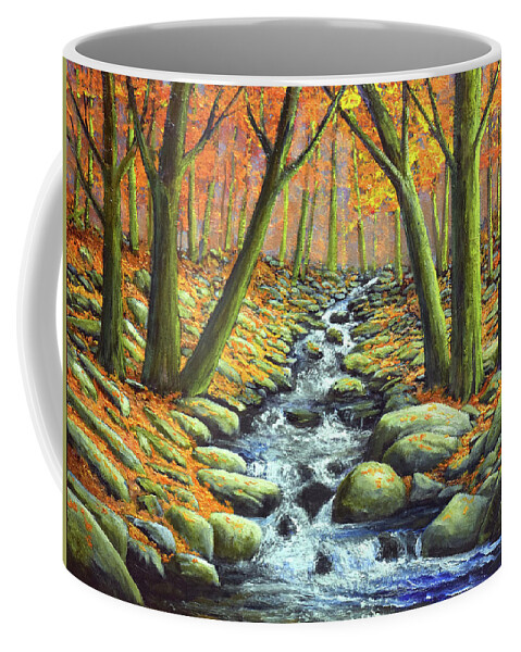 Deep Woods Brook Coffee Mug featuring the painting Deep Woods Brook by Frank Wilson