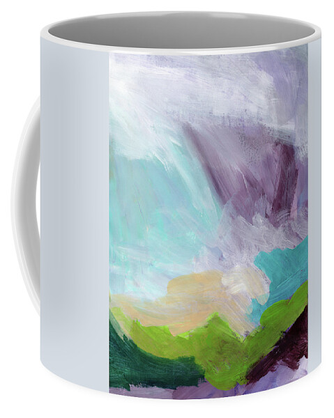 Abstract Coffee Mug featuring the painting Deepest Breath- Abstract Art by Linda Woods by Linda Woods