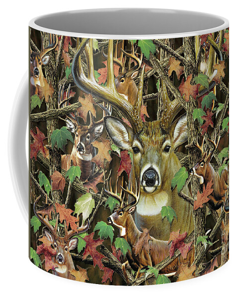 Jq Licensing Coffee Mug featuring the painting Deer Camo by JQ Licensing Cynthie Fisher