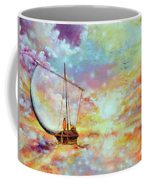 Paramhansa Yogananda Coffee Mug featuring the painting Deliver Us From Delusion by Ashleigh Dyan Bayer