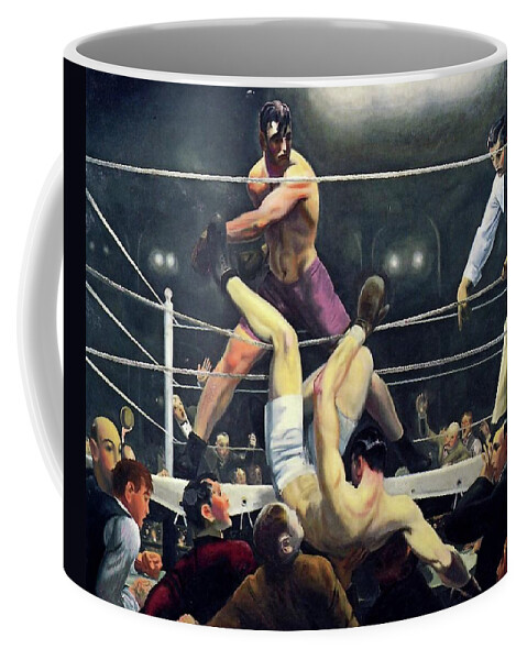 Dempsey Coffee Mug featuring the painting Dempsey and Firpo by George Wesley Bellows