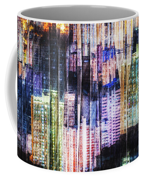 Photography Coffee Mug featuring the digital art Dense Urban Structures by Phil Perkins