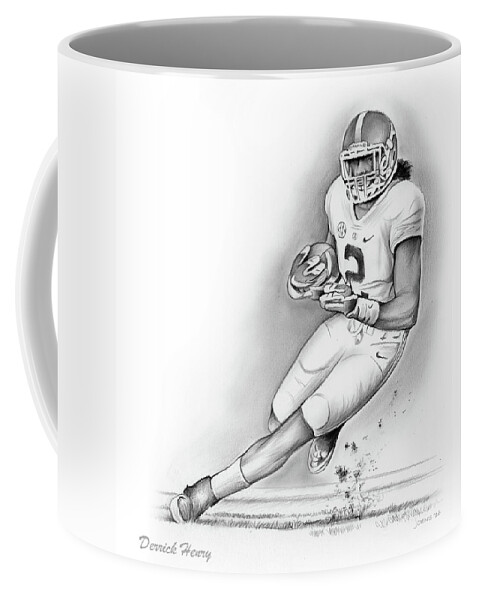 Derrick Henry Coffee Mug featuring the drawing Derrick Henry by Greg Joens