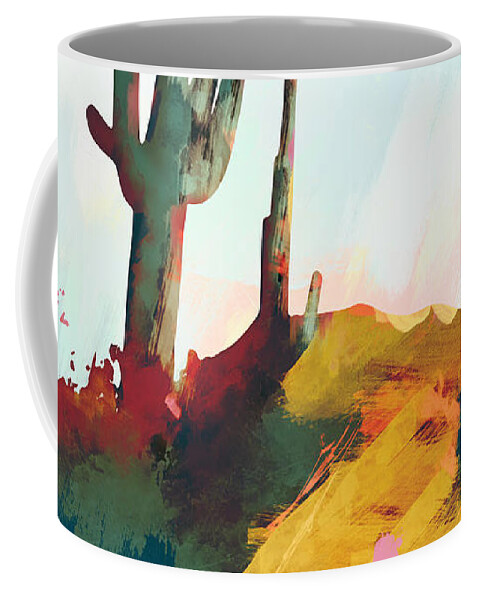 Desert Coffee Mug featuring the digital art Desert Day by Spacefrog Designs