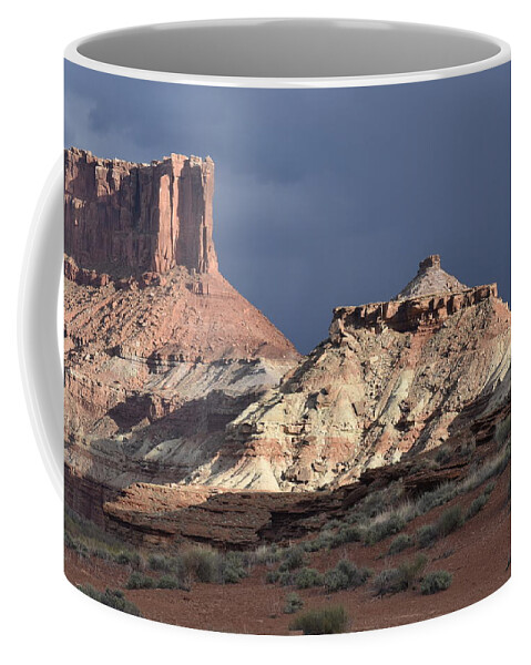 Desert Coffee Mug featuring the photograph Desert Landscape by Ben Foster