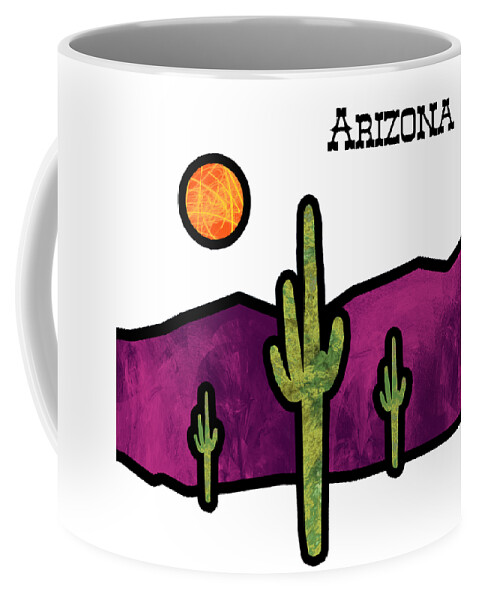 Desert Stained Glass Coffee Mug featuring the painting Desert Stained Glass by Two Hivelys