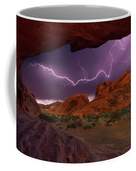 Red Rocks Coffee Mug featuring the photograph Desert Storm by Darren White