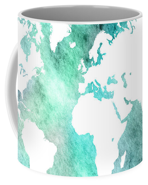 World Coffee Mug featuring the mixed media Design 62 by Lucie Dumas