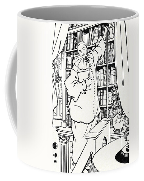 Pierrot Coffee Mug featuring the drawing Design for the cover of Pierrot by Aubrey Beardsley