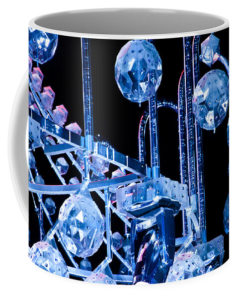Chandelier  Coffee Mug featuring the photograph Detail Of Blue Chandellier by Miroslava Jurcik