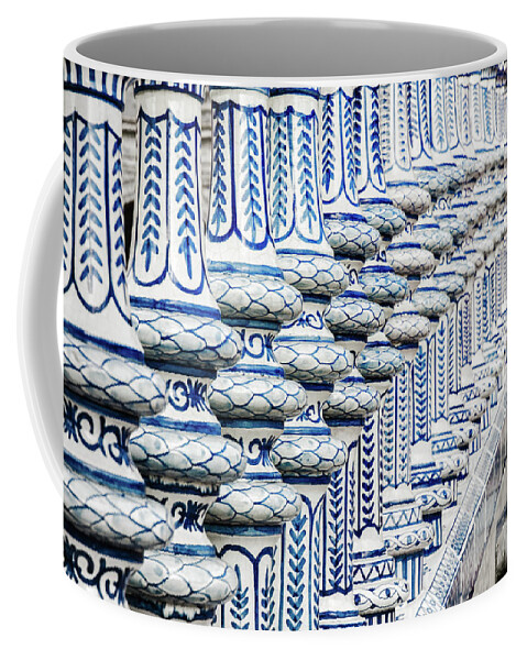Seville Coffee Mug featuring the photograph Details in Blue from Seville by AM FineArtPrints