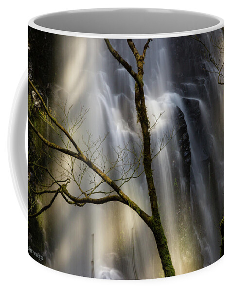 Waterfall Coffee Mug featuring the photograph Details of Double Falls, Oregon by Aashish Vaidya