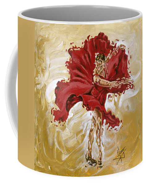 Girl Coffee Mug featuring the painting Determination by Karina Llergo
