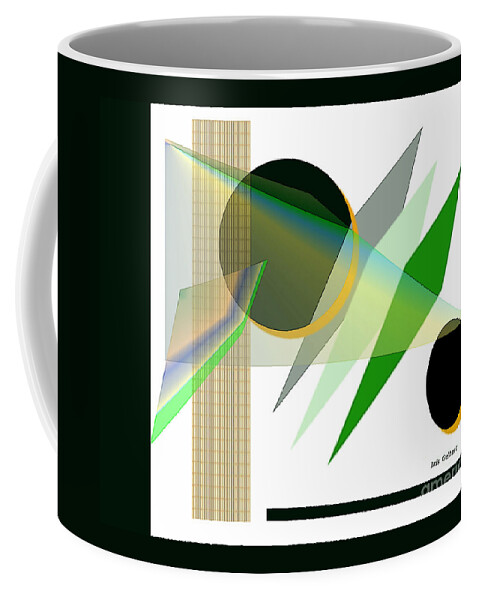 Abstract Coffee Mug featuring the digital art Diamonds by Iris Gelbart