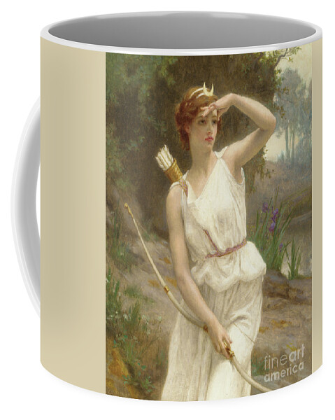 Seignac Coffee Mug featuring the painting Diana, The Huntress by Guillaume Seignac