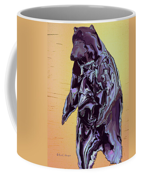 Grizzly Bear Coffee Mug featuring the digital art Montana Grizzly 1 by Kae Cheatham