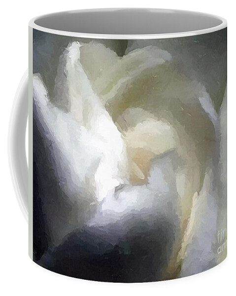 Digital Painting Coffee Mug featuring the digital art Digital Painting Gardenia Flower by Delynn Addams