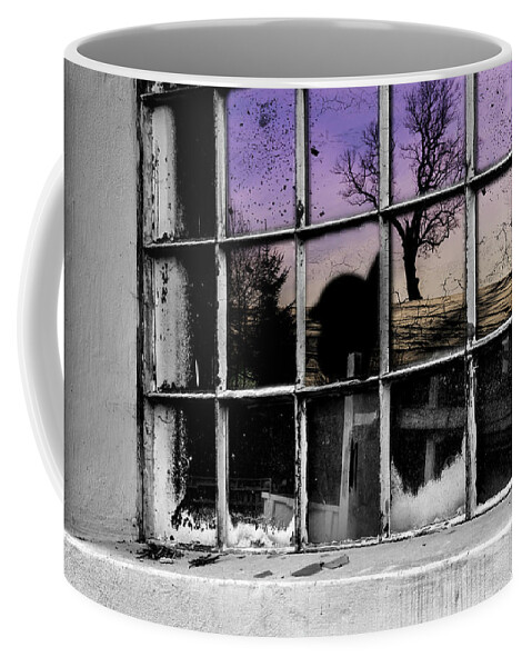 Window Coffee Mug featuring the digital art Dirty, broken but beautiful by Wolfgang Stocker