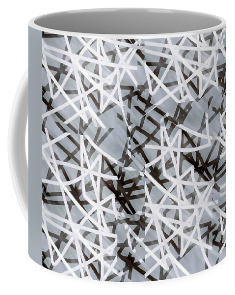Abstract Coffee Mug featuring the digital art Disconnect - abstract art by Ann Powell