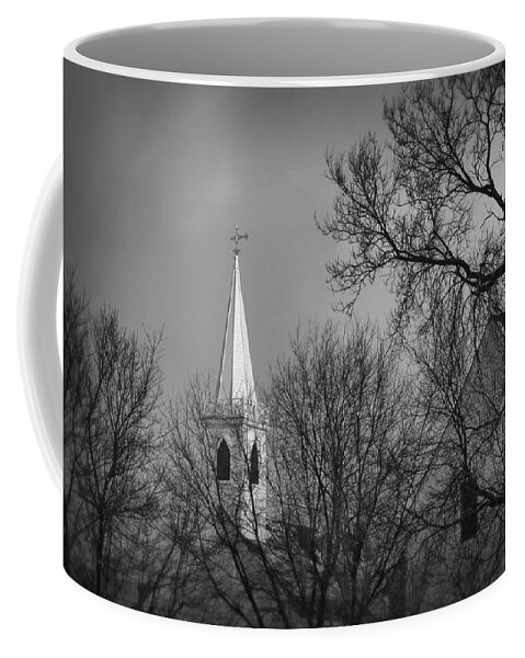 Distant Coffee Mug featuring the photograph Distant Church by Harry Moulton