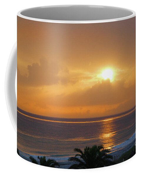 Sunset Coffee Mug featuring the photograph Distant Fog by Mariarosa Rockefeller