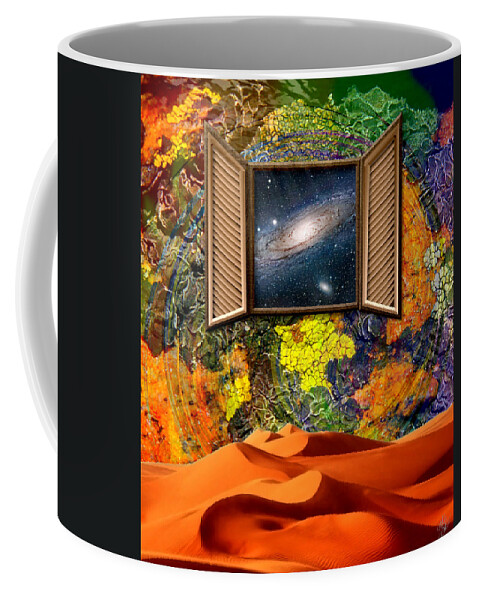 Milky Way Coffee Mug featuring the mixed media Distant Observations by Ally White