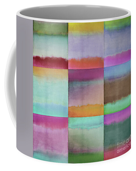 Gradients Coffee Mug featuring the painting Distant Shores by Mindy Sommers