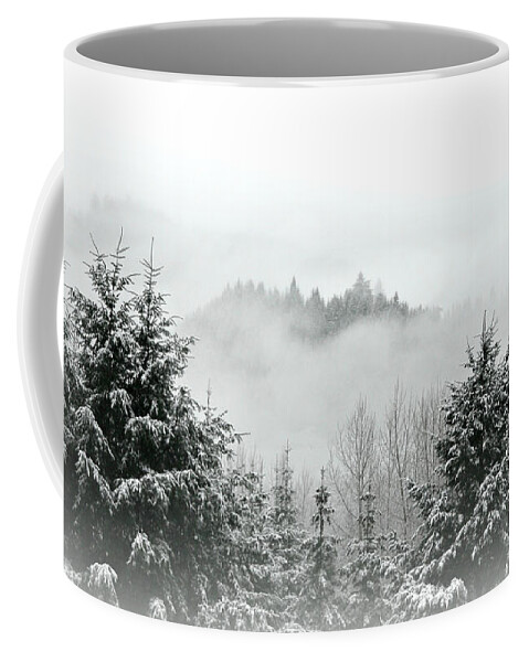 Mountain Coffee Mug featuring the photograph Distant Trees by KATIE Vigil