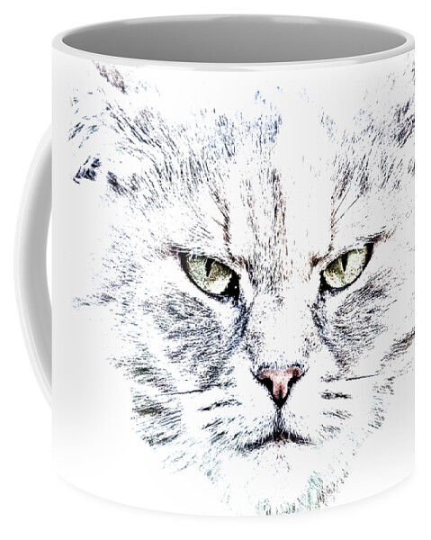 Cat Coffee Mug featuring the photograph Disturbed Cat by Everet Regal
